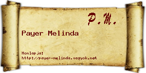 Payer Melinda névjegykártya