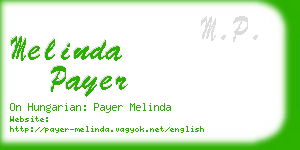 melinda payer business card